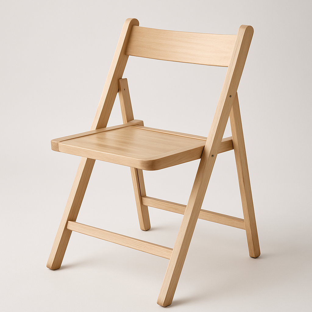 Chaise pliante bois clair