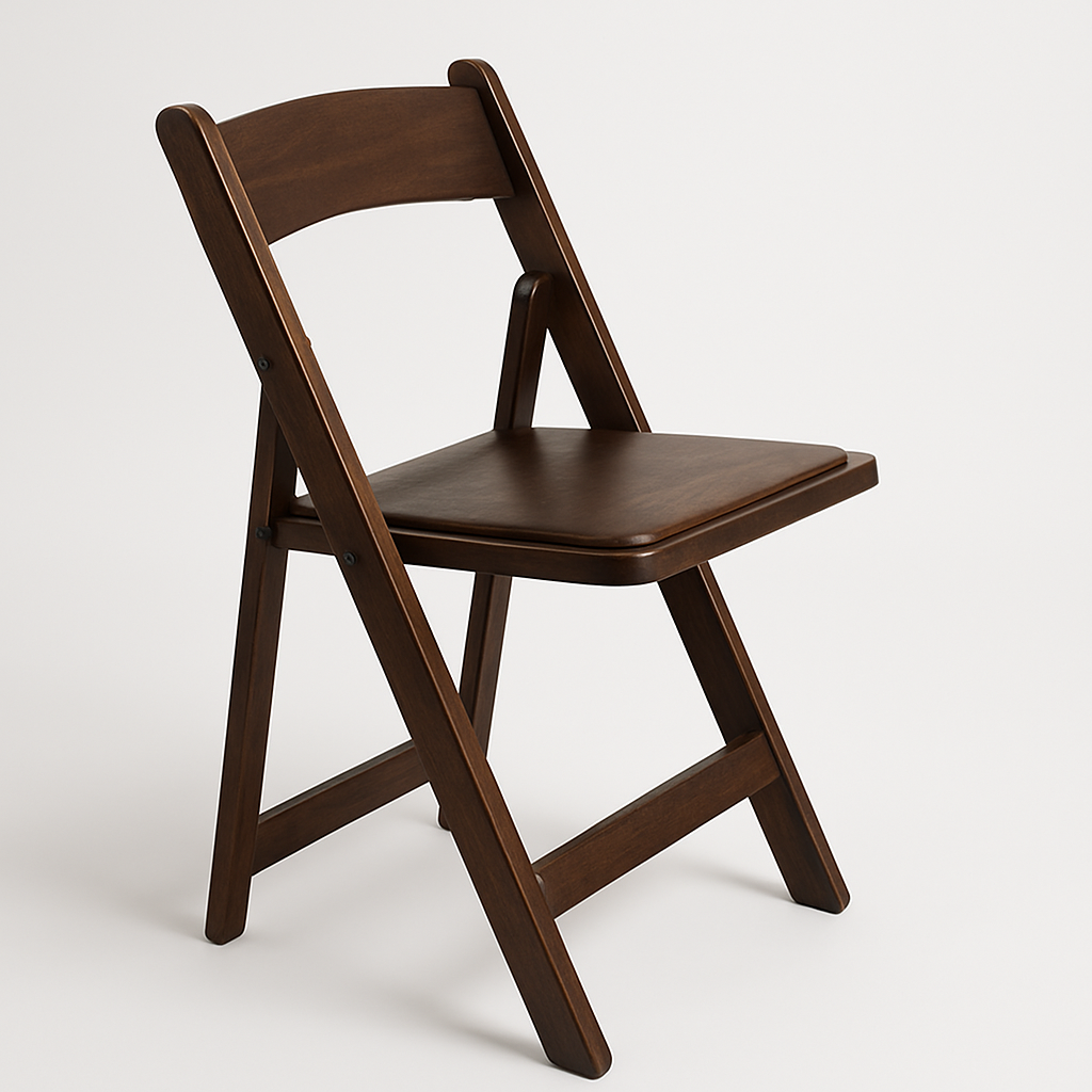 Chaise pliante bois foncé