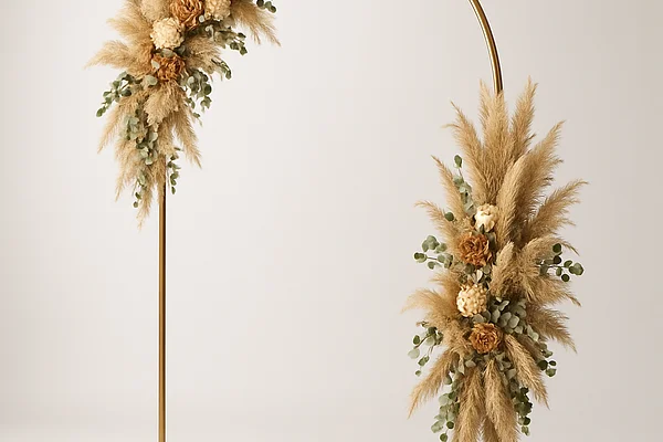 Arche florale décorative bohème