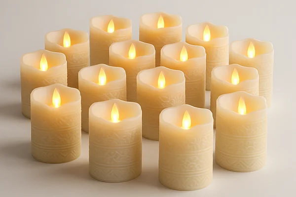 Lot 20 bougies LED bohème