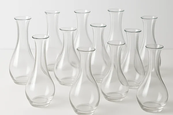 Lot 12 vases soliflore bohème