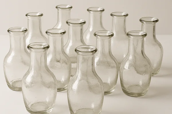 Lot 12 vases soliflore rustique