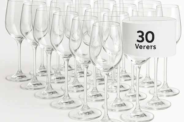 Lot 30 verres à vin classique