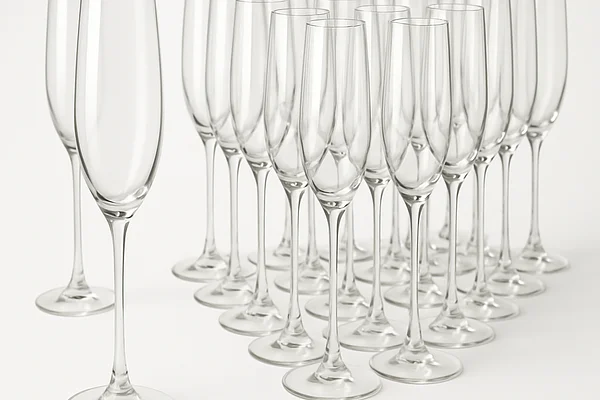 Lot 30 flûtes champagne classique