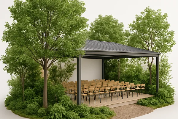Jardin privatif événementiel intérieur