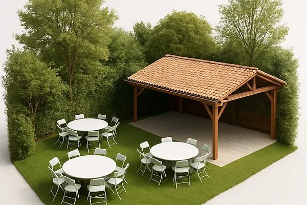 Jardin privatif événementiel extérieur