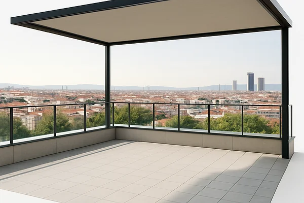 Toit-terrasse vue panoramique intérieur