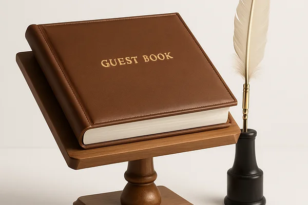 Livre d'or sur pupitre