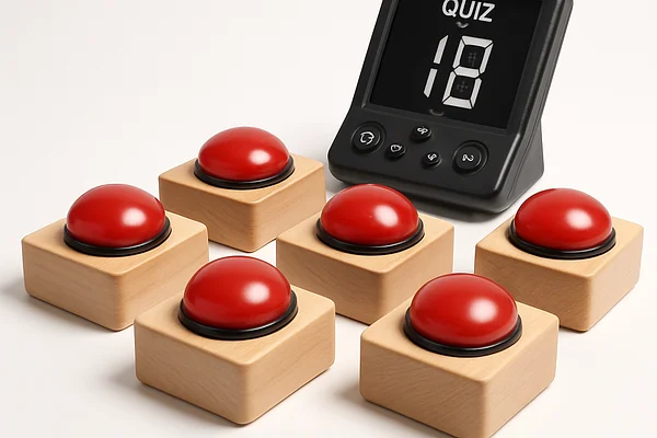 Buzzers quizz interactif (lot 6) bois