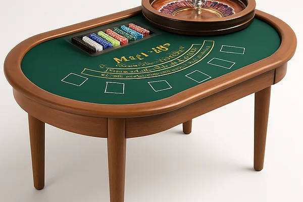 Table de casino mobile bois