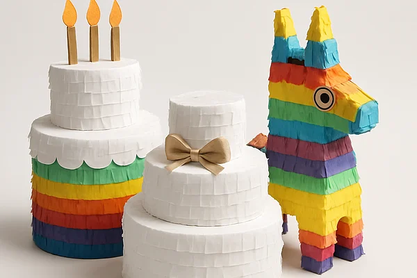 Lot 3 pinatas bois