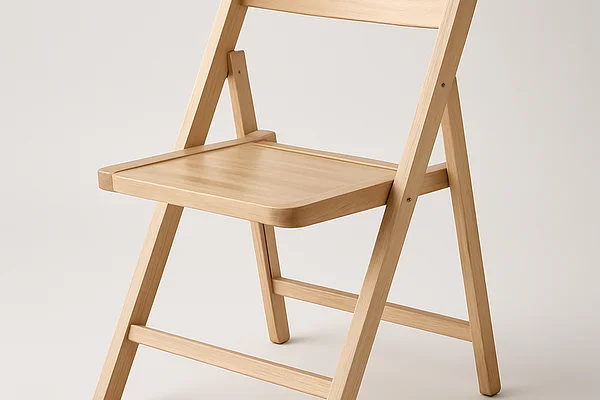 Chaise pliante bois clair